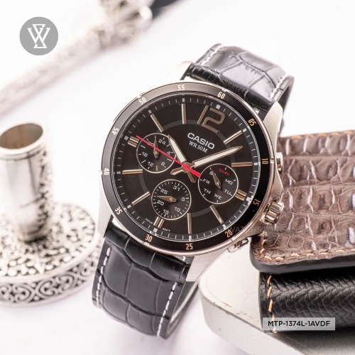 Đồng hồ Pin/Quartz Casio MTP Nam MTP-1374L-1AVDF Size 43.5mm-374-375-376